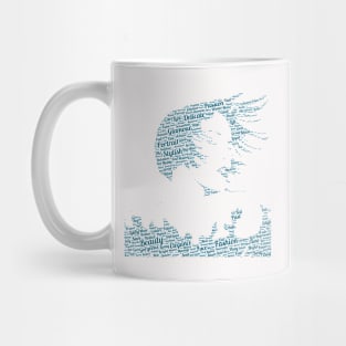 Portrait Woman Lady Silhouette Shape Text Word Cloud Mug